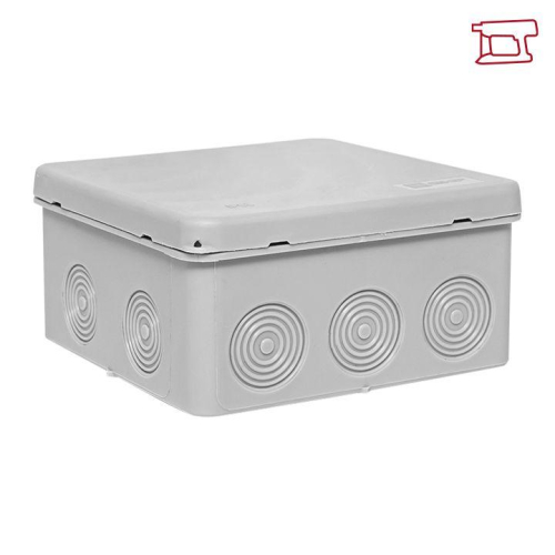 Коробка распределительная КМР-030-035 100х100х50 IP54 с крышкой для прямого монтажа без мембранных вводов сер. EKF plc-kmr-030-034