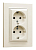 Розетка 2-м СП Karea 16А IP20 с/з крем. Makel 56010082