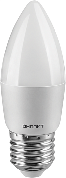 Лампа светодиодная 71 635 OLL-C37-8-230-4K-E27-FR 8Вт свеча 4000К нейтр. бел. E27 800лм 176-264В ОНЛАЙТ 71635