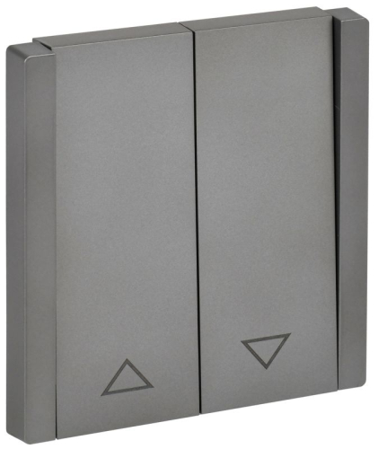 Выключатель жалюзи СП FORTE&PIANO 10А FP511 сталь IEK FP-V15-0-10-1-K46