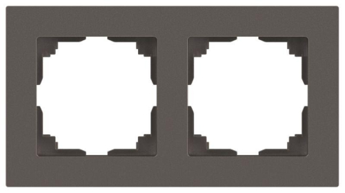 Рамка 2-м СП Accent 6-502-09 титан Intro Б0063723