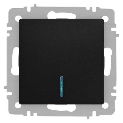 Выключатель 1-кл. СП Accent 6-102-05 10А IP20 250В с подсветкой AL/CU антрацит Intro Б0063475