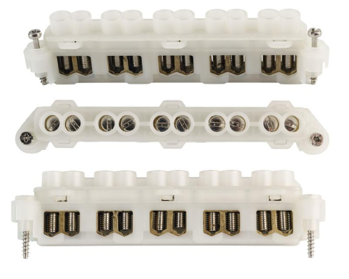 Коробка распределительная 140х140х76мм IP66 в комплекте с клеммным рядом 10х10кв.мм 76А черн. Extherm JB-100-BL