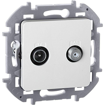 Розетка телевизионная TV/SAT Inspiria с топологией "звезда" механизм бел. IEK 673880