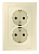 Розетка 2-м СП Sedna 16А IP20 250В с заземл. защ. шторки беж. SchE SDN3000747
