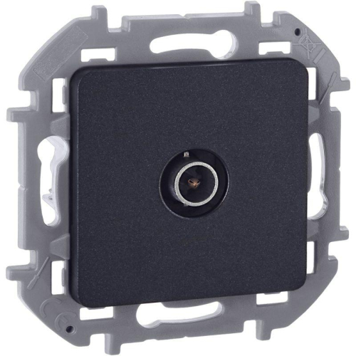 Розетка телевизионная TV Inspiria 2дБ 0-2400мГц с топологией "звезда" механизм антрацит IEK 673853