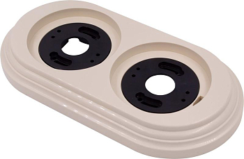 Рамка 2-м пластик песочн. зол. Bironi BF1-620-24