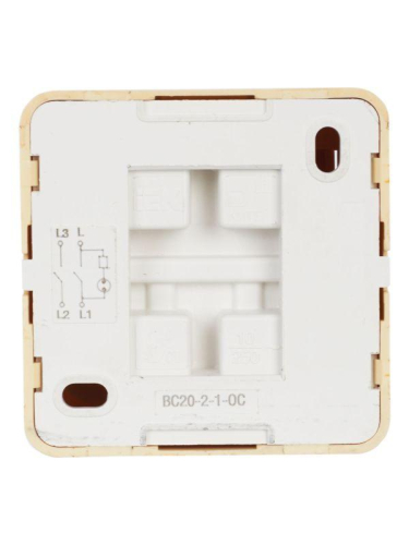 Выключатель 2-кл. ОП Октава 10А IP20 ВС20-2-1-ОС с индикацией сосна GENERICA EVO21-K03-10-DC