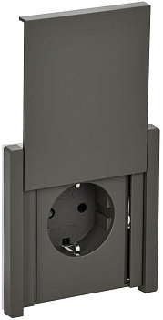 Розетка СП FORTE&PIANO 16А IP44 FP321 с заземл. защ. шторки с крышкой винт. крепл. сер. IEK FP-R16-16-44-K03