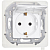 Розетка 1-м СП Inspiria 16А IP44 250В 2P+E защ. шторки с крышкой немецк. стандарт механизм бел. IEK 673740