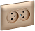 Розетка 2-м SKANDY 10А без заземл. без защ. шторок в сборе SK-R10Sa песочн. IEK SK-R20-10-K98-F