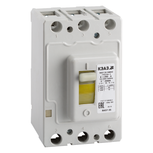 Выключатель автоматический 3п 160А 800Im 35кА ВА57-35-340010 УХЛ3 690В AC КЭАЗ 108624