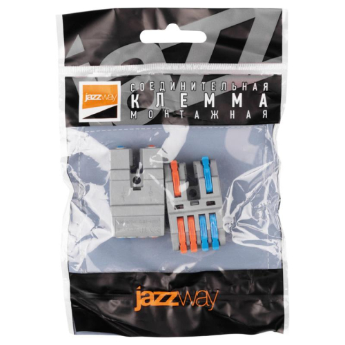Клемма монтажная СМК PTC-2P 4224 BL/2 450В 32А 0.08-2.5(4.0)кв.мм JazzWay 5073760