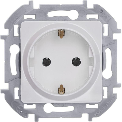 Розетка 1-м СП Inspiria 16А IP20 250В 2P+E немецк. стандарт механизм бел. IEK 673720