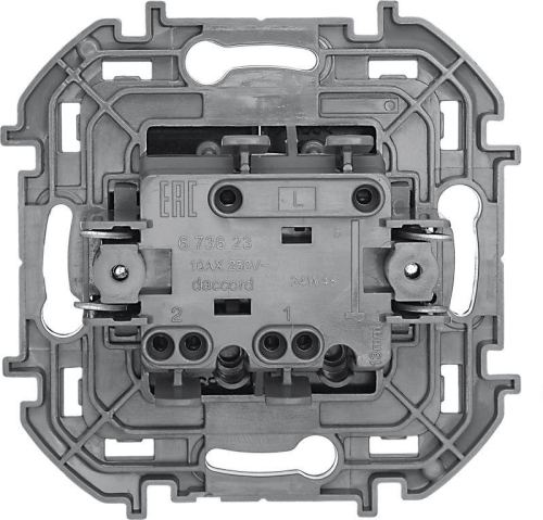 Выключатель 2-кл. Inspiria 10А IP20 250В 10AX механизм антрацит IEK 673623