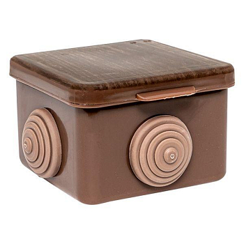 Коробка распаячная КМР-030-036 пылевлагозащ. 65х65х50 4 мембранных ввода темн. дерево PROxima EKF plc-kmr2-030-036-t