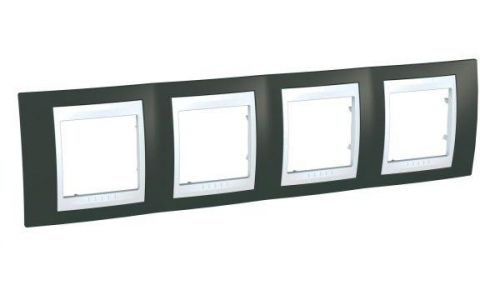Рамка 4-м Unica Хамелеон горизонт. какао/бел. SchE MGU6.008.871