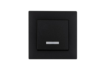 Выключатель 1-клав. с подсветкой Karea RIZZ STAR чер. Makel 88054021