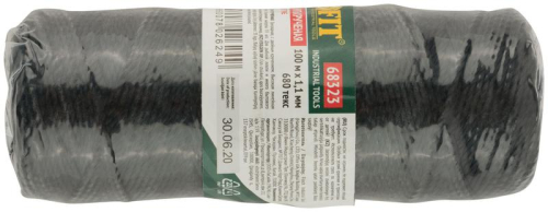 Нить крученая на катушке 1.1ммх100м 680 текс р/н=35кгс черн. FIT 68323