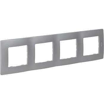 Рамка 4-м Etika алюм. IEK 672554