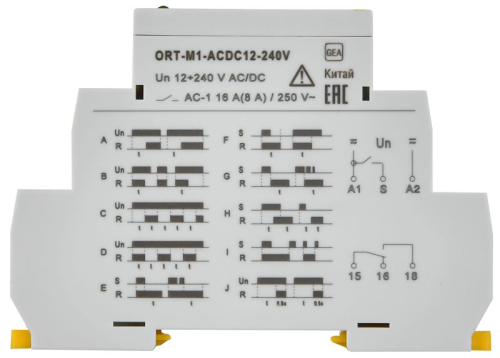 Реле времени ORT 12-240В AC/DC 1 контакт многофункц. IEK ORT-M1-ACDC12-240V