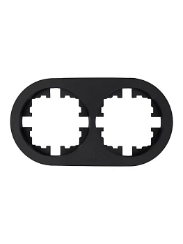 Рамка 2-м OSEN горизонт. круглая черн. бархат LEZARD 744-4200-147