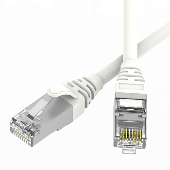 Патч-корд экранированный SLIM CAT6 S/FTP 4х2 28 AWG LSZH 0.2м бел. DKC RN6SF4502WH-28