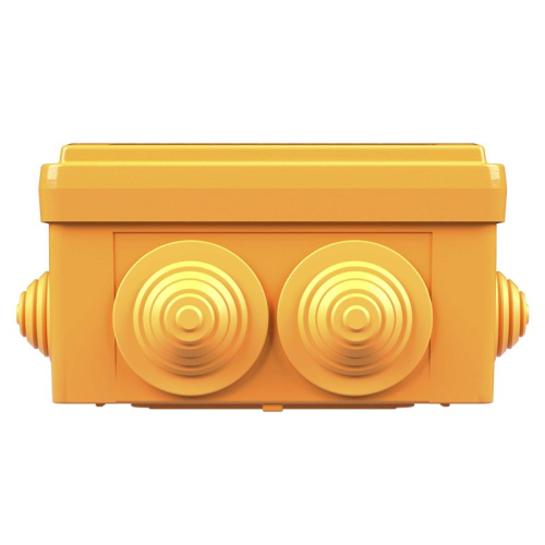 Коробка ответвительная FS 100х100х50мм IP55 4п 450В 6А 4кв.мм с кабельными вводами и клеммниками пластик. DKC FSB11404