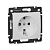 Розетка 1-м СП Valena 16А IP21 230/250В 2P+E с заземл. защ. шторки на винтах механизм бел. IEK 774421