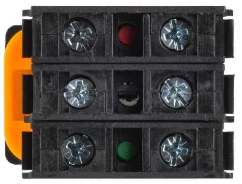 Кнопка d22мм 1НО+1НЗ MASTER с подсветкой и фиксацией бел. IEK MI-BT60-11TD-3-11-K01