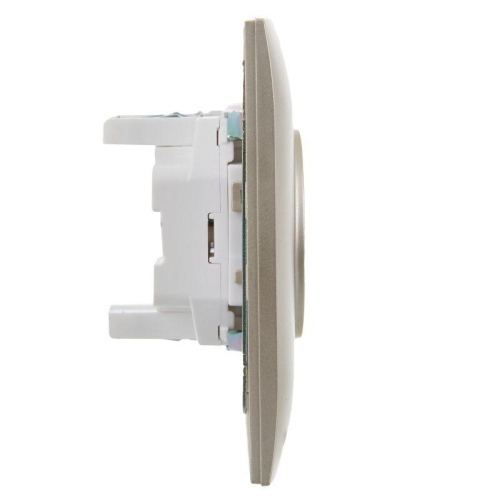 Розетка 2-м SKANDY 10А без заземл. защ. шторки в сборе SK-R09Sh шампань IEK SK-R23-10-K37-F