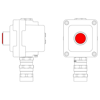 Пост управления взрывонепроницаемый из алюм. LCSD-01-B-MC-L1R(220)x1-PCMB-KA3MHK DKC LCSD21000020