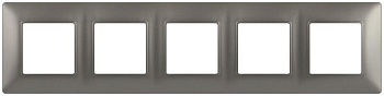 Рамка 5-м Elegance 14-5005-16 для розеток и выключателей титан Эра Б0065821