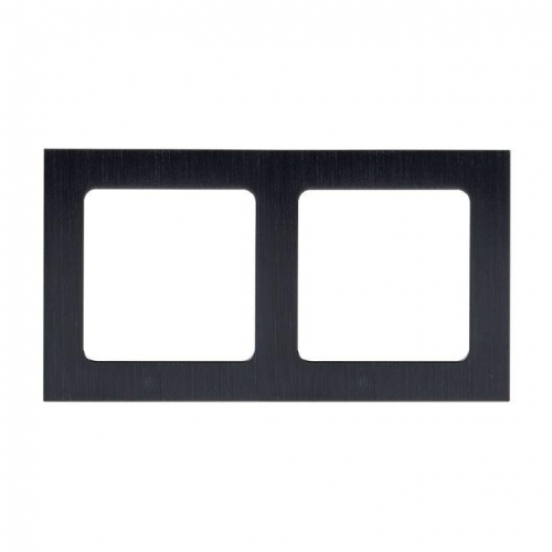 Рамка 2-м Стокгольм металл. черн. PROxima EKF EZM-G-303-10