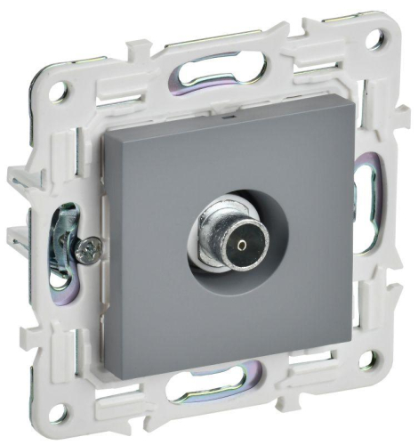Розетка TV оконечная SKANDY SK-A12Gr сер. IEK SK-A10-O-K03