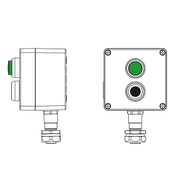 Пост управления взрывозащ. из алюм. CPE-A-12-(1xP1B(11)-1xLG(250))-1xKAEPM2MHK-20(C)1Ex d e IIC Т5 Gb / Ex tb IIIC T95град.CDb IP66 DKC 2201.121.22.120P