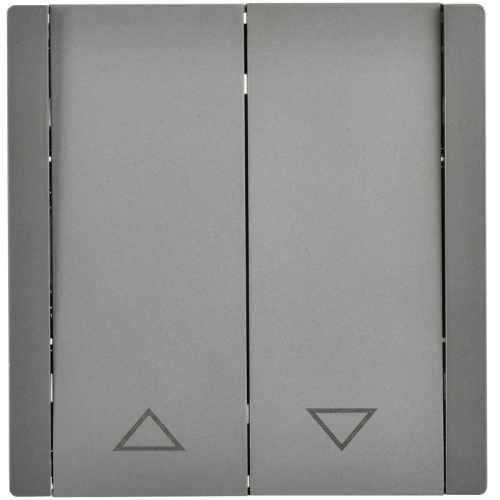 Выключатель жалюзи СП FORTE&PIANO 10А FP511 сталь IEK FP-V15-0-10-1-K46
