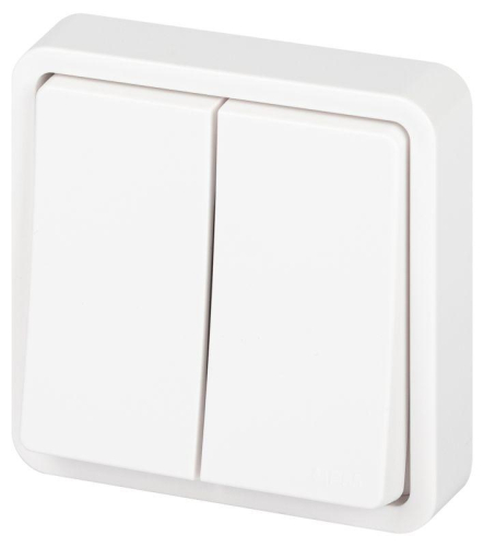 Выключатель Эксперт 11-1524-01 двойн. IP55 10АХ-250В СУ бел. Эра Б0063271