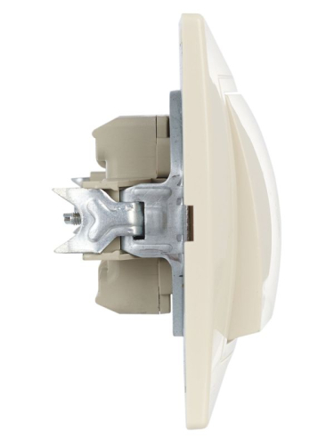 Выключатель кнопочный 1-кл. СП Кварта 10А IP20 ВСк10-1-0-ККм крем. GENERICA EVK13-K33-10-DM