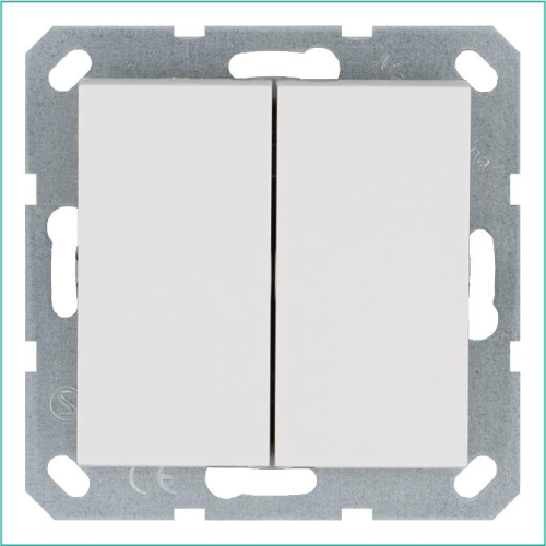 Переключатель перекрестный 1-кл. 10А IP20 механизм бел. глянцевый Jasmart G3013W