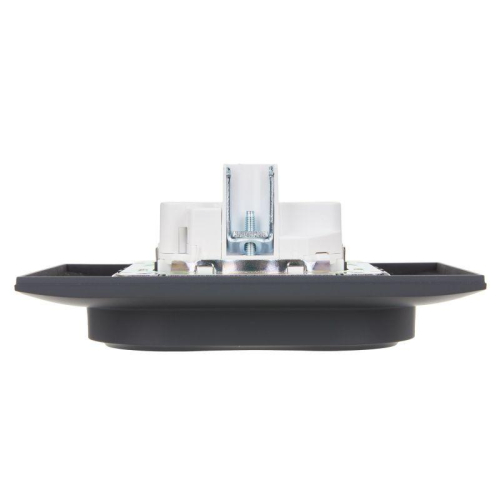 Розетка 2-м SKANDY 16А с заземл. защ. шторки в сборе SK-R07G графит IEK SK-R24-16-K53-F