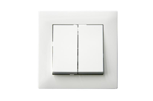 Выключатель 2-клав. Karea RIZZ бел. Makel 88001003