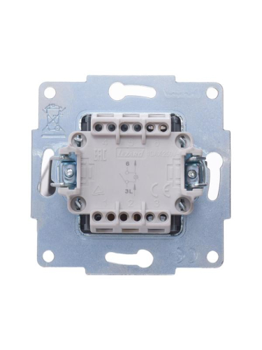 Выключатель 1-кл. 1п СП Vesna 10А IP20 с индикацией механизм крем. LEZARD 742-0388-111