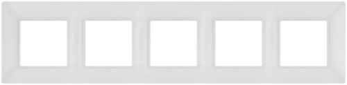 Рамка 5-м Elegance 14-5005-01М для розеток и выключателей матов. бел. Эра Б0065820