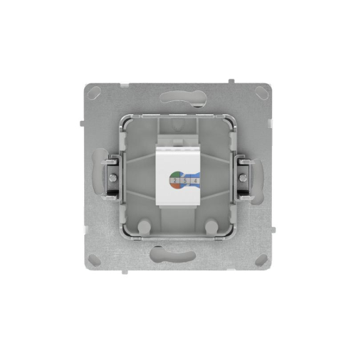 Розетка компьютерная 1-м KANT RJ45 кат.6A без шторки бел. магнолия DKC 7000673