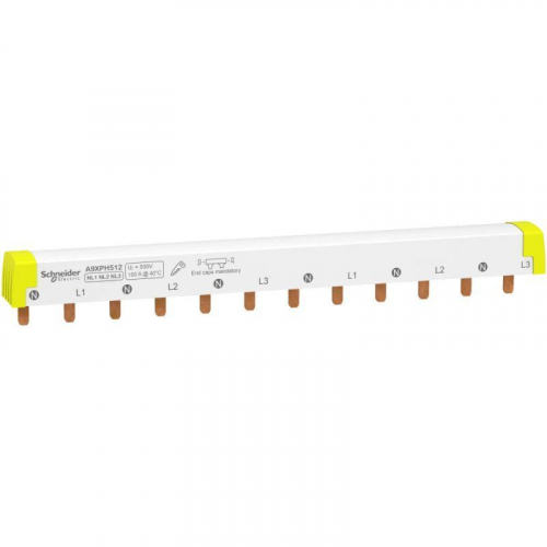 Шинка гребенчатая Acti9 4п (NL1NL2…NL3) 100А 12мод. 18мм разрезаемая SchE A9XPH512