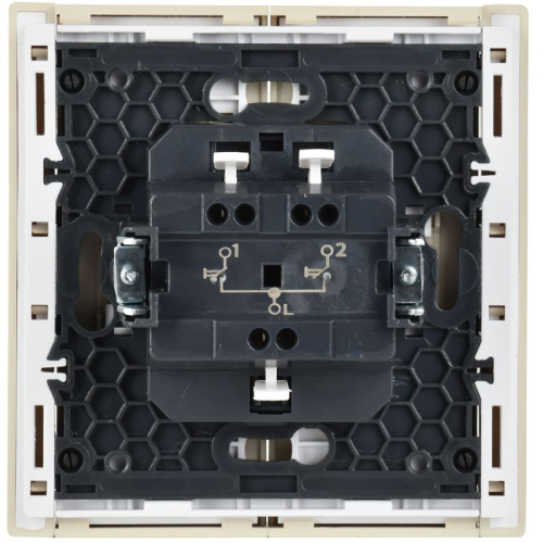 Выключатель жалюзи СП FORTE&PIANO 10А FP411 ваниль IEK FP-V15-0-10-1-K10
