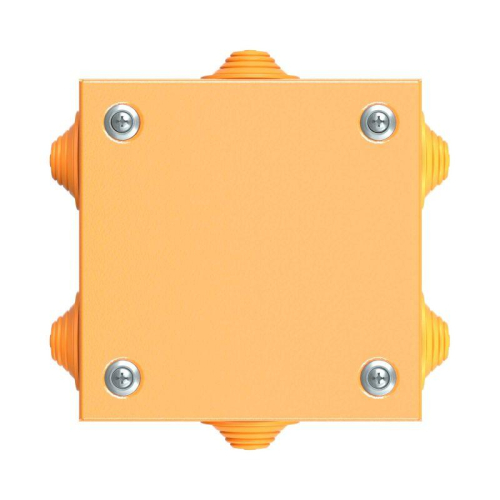 Коробка ответвительная FS 150х150х80мм 6р 450В 32А 10кв.мм нерж. контакт с каб. вводами и клеммн. IP55 сталь. DKC FSK31610