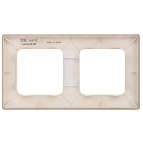 Рамка 2-м СП FLITE РУ-2-К-ФлЛ льняной IEK FI-M22-32-20-K88