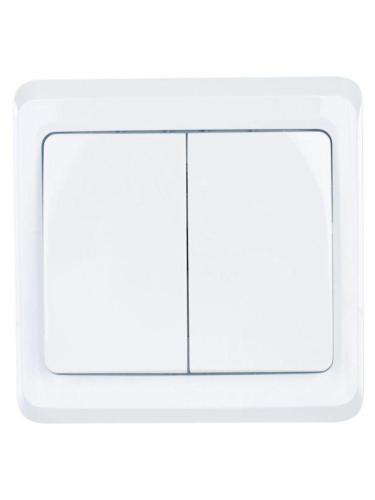 Выключатель 2-кл. СП Вега 10А IP20 ВС10-2-0-ВБ бел. GENERICA EVV20-K01-10-DM